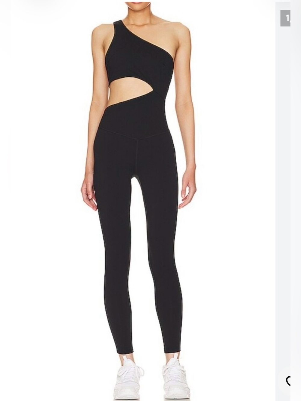 FP Movement by Free People Black One-Shoulder Cutout Jumpsuit
